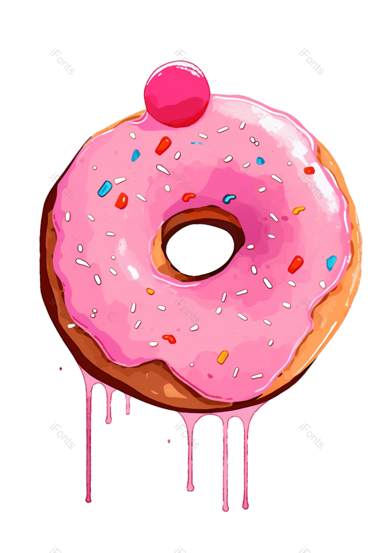 卡通图片,儿童元素,粉红色PNG,甜品免抠素材